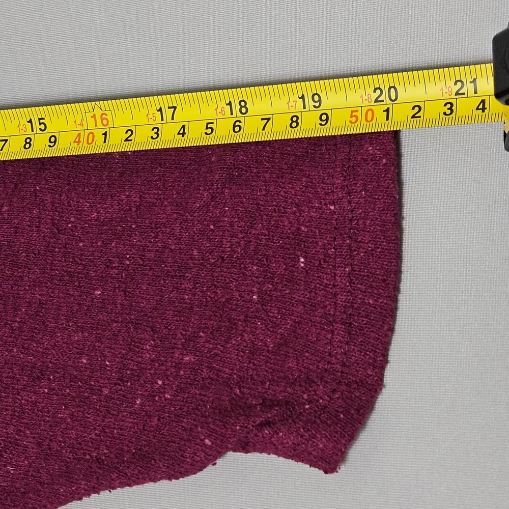 VTH 90s TR Bentley Raw Silk Cotton Knit Burgundy Maroon Sweater M Quiet Luxury - Picture 9 of 10